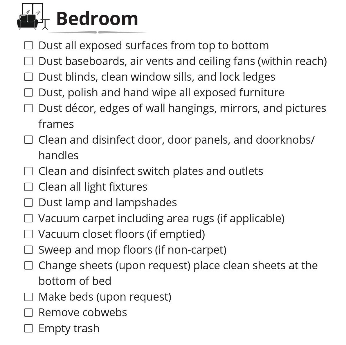 Bedroom Cleaning - Thorough Janitorial